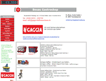 Tablet Screenshot of gaggia-gastronomiebedarf.de